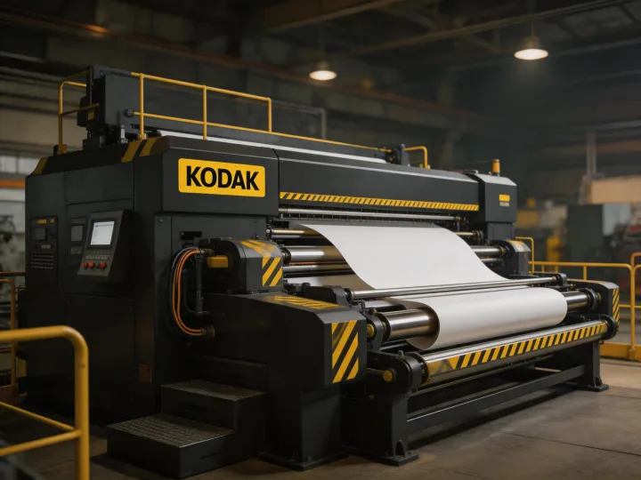 Kodak commercial inkjet production press in an industrial print facility