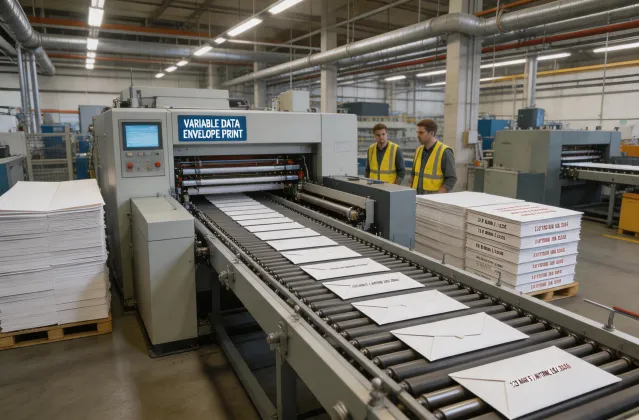 Transactional direct mail printing line
