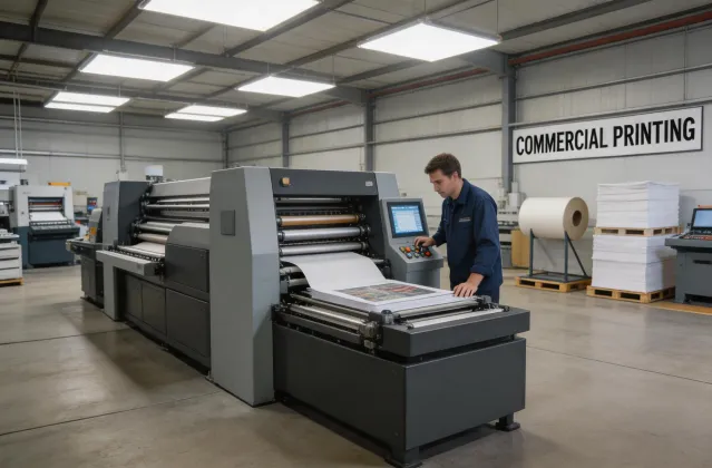 Commercial print service provider floor with Kodak digital press